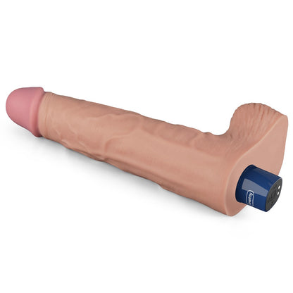 LOVETOY - 10" REAL SOFTEE RECHARGEABLE VIBRATING DILDO(FLESH)_B15O50_4