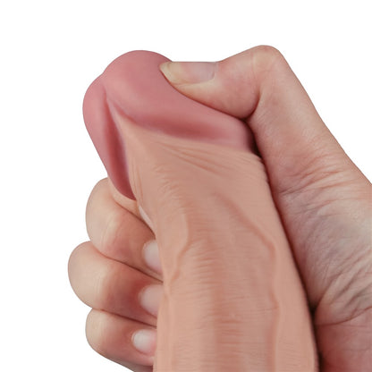 LOVETOY - 10" REAL SOFTEE RECHARGEABLE VIBRATING DILDO(FLESH)_B15O50_4