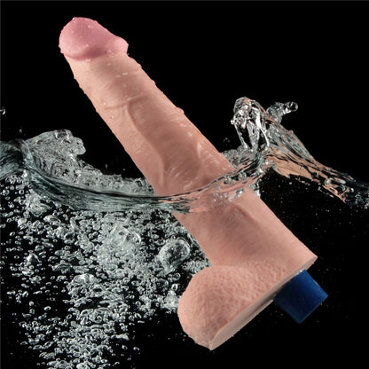 LOVETOY - 10.5" REAL SOFTEE RECHARGEABLE VIBRATING DILDO(FLESH)_B15O50_4