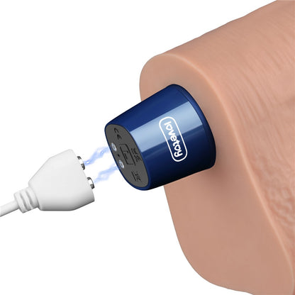 LOVETOY - 10.5" REAL SOFTEE RECHARGEABLE VIBRATING DILDO(FLESH)_B15O50_4