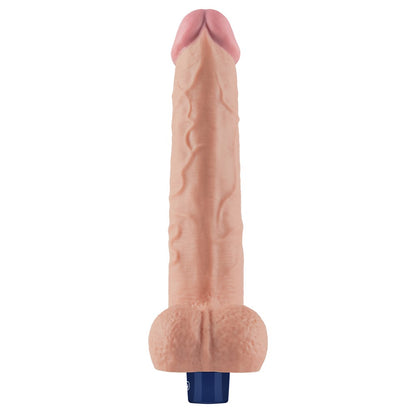 LOVETOY - 10.5" REAL SOFTEE RECHARGEABLE VIBRATING DILDO(FLESH)_B15O50_4