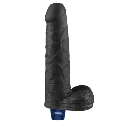 LOVETOY - 9" REAL SOFTEE RECHARGEABLE VIBRATING DILDO(BLACK)_B15O50_4