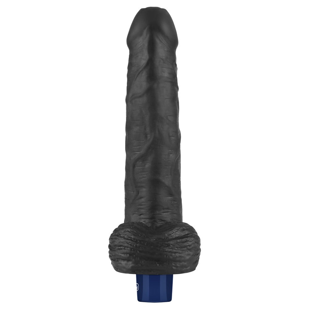 LOVETOY - 9" REAL SOFTEE RECHARGEABLE VIBRATING DILDO(BLACK)_B15O50_4