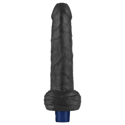 LOVETOY - 9" REAL SOFTEE RECHARGEABLE VIBRATING DILDO(BLACK)_B15O50_4