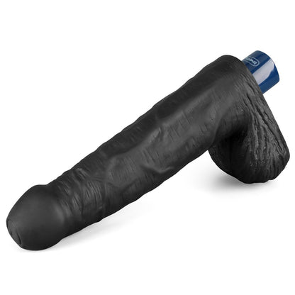 LOVETOY - 9" REAL SOFTEE RECHARGEABLE VIBRATING DILDO(BLACK)_B15O50_4