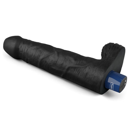 LOVETOY - 9" REAL SOFTEE RECHARGEABLE VIBRATING DILDO(BLACK)_B15O50_4