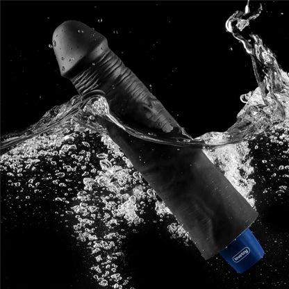 LOVETOY - 9.5" REAL SOFTEE RECHARGEABLE VIBRATING DILDO(BLACK)_B15O50_4