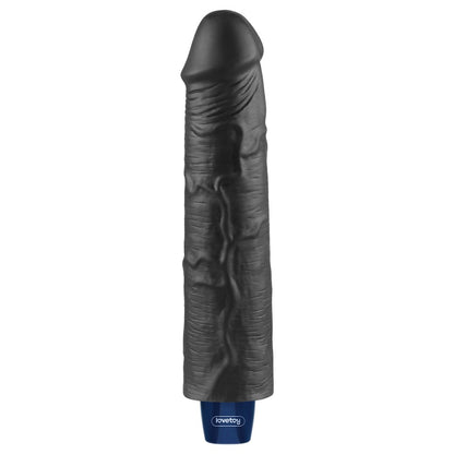 LOVETOY - 9.5" REAL SOFTEE RECHARGEABLE VIBRATING DILDO(BLACK)_B15O50_4