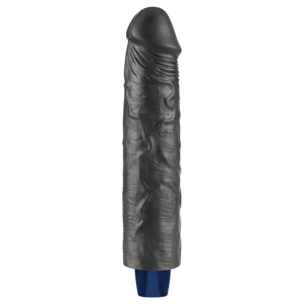 LOVETOY - 9.5" REAL SOFTEE RECHARGEABLE VIBRATING DILDO(BLACK)_B15O50_4