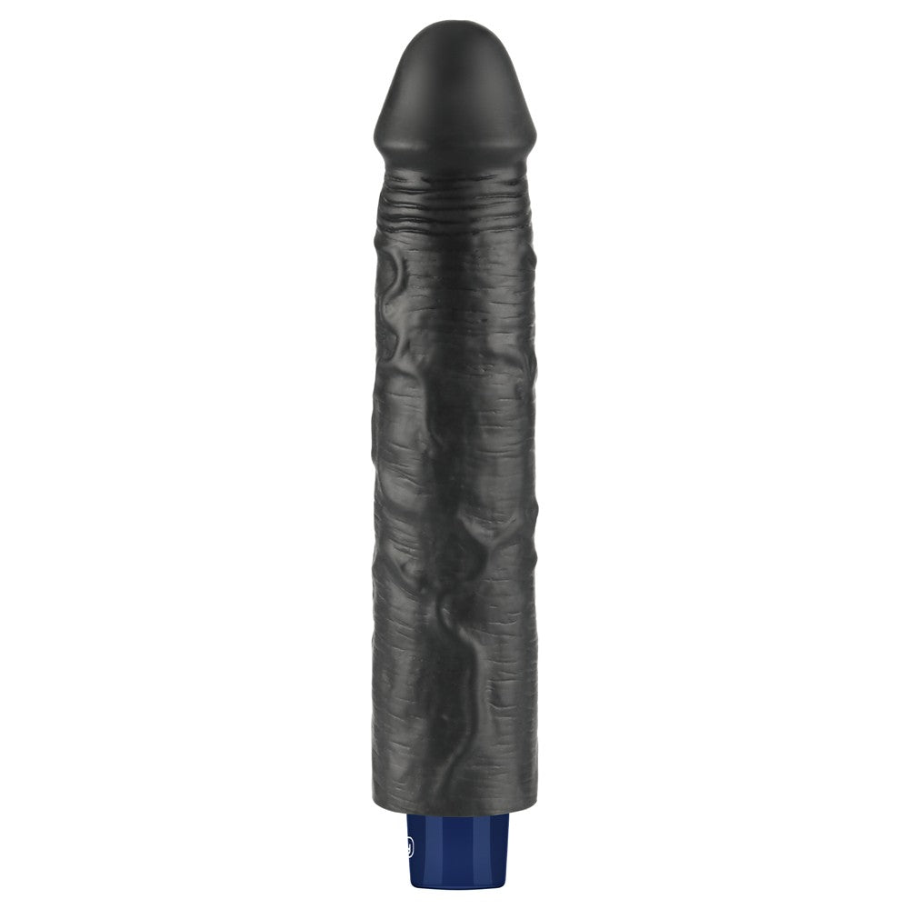 LOVETOY - 9.5" REAL SOFTEE RECHARGEABLE VIBRATING DILDO(BLACK)_B15O50_4