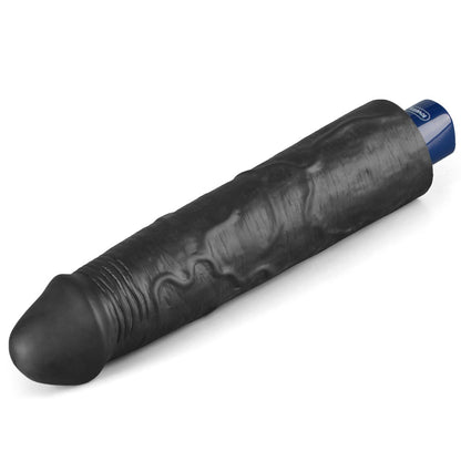 LOVETOY - 9.5" REAL SOFTEE RECHARGEABLE VIBRATING DILDO(BLACK)_B15O50_4