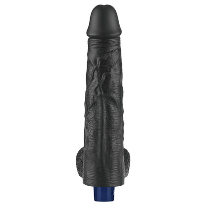 LOVETOY - 10" REAL SOFTEE RECHARGEABLE VIBRATING DILDO(BLACK)_B15O50_4