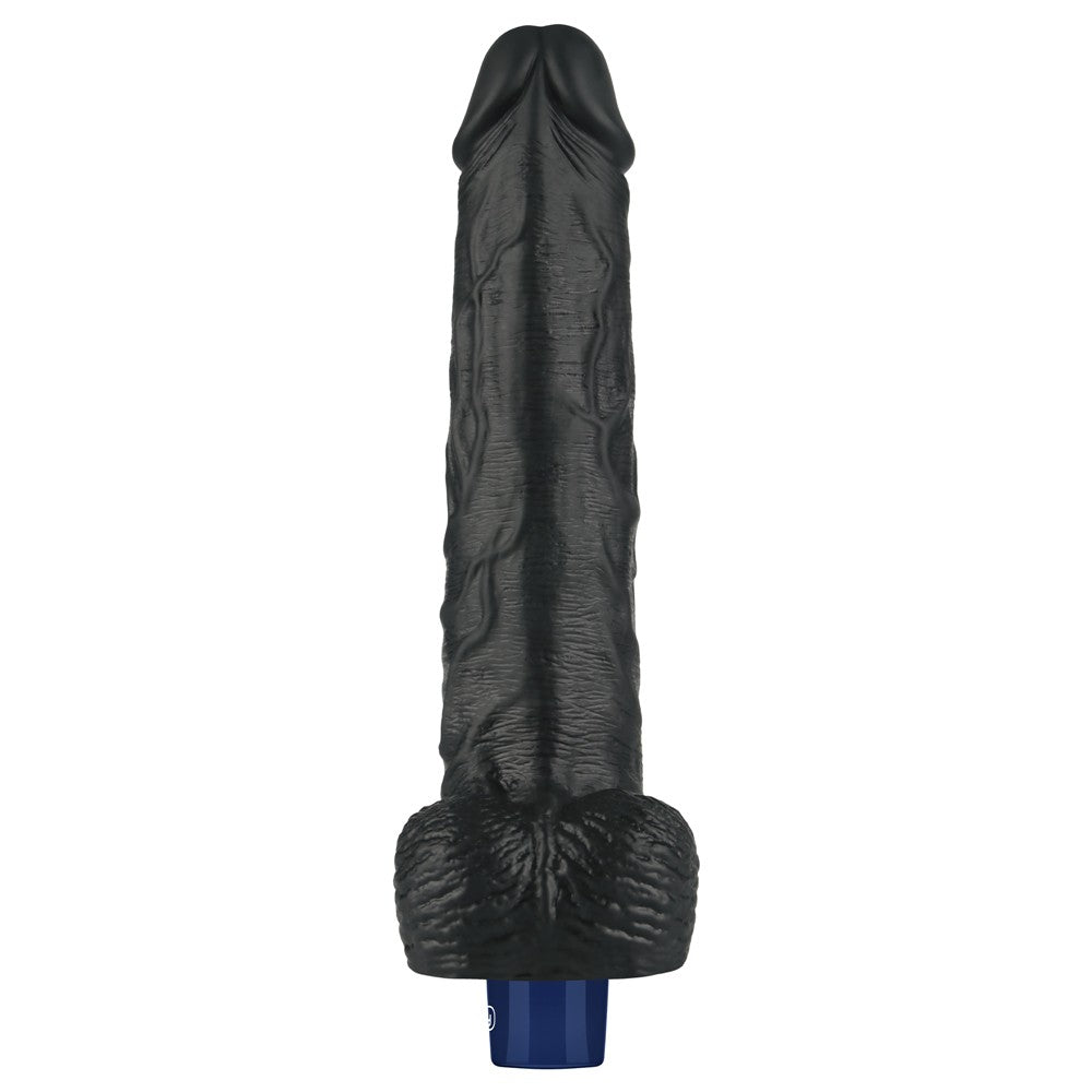 LOVETOY - 10" REAL SOFTEE RECHARGEABLE VIBRATING DILDO(BLACK)_B15O50_4