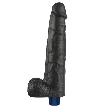 LOVETOY - 10.5" REAL SOFTEE RECHARGEABLE VIBRATING DILDO(BLACK)_B15O50_4