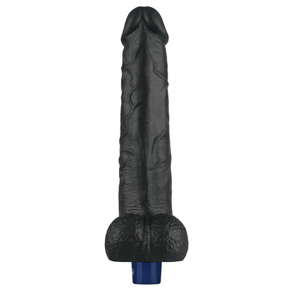 LOVETOY - 10.5" REAL SOFTEE RECHARGEABLE VIBRATING DILDO(BLACK)_B15O50_4