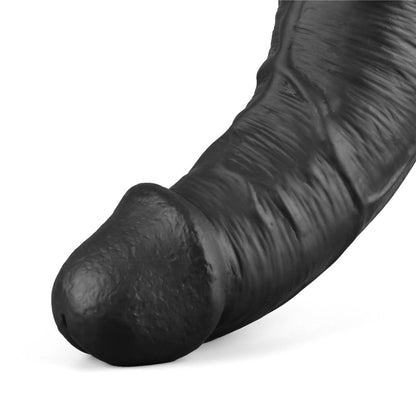 LOVETOY - 10.5" REAL SOFTEE RECHARGEABLE VIBRATING DILDO(BLACK)_B15O50_4