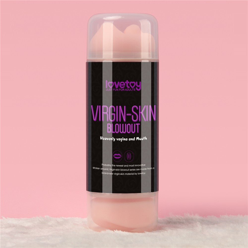 LOVETOY - VIRGIN-SKIN BLOWOUT DOUBLE SIDE STROKER VAGINA AND MOUTH