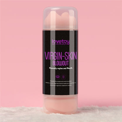 LOVETOY - VIRGIN-SKIN BLOWOUT DOUBLE SIDE STROKER VAGINA AND MOUTH