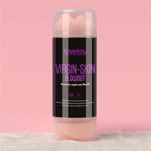 LOVETOY - VIRGIN-SKIN BLOWOUT DOUBLE SIDE STROKER VAGINA AND MOUTH