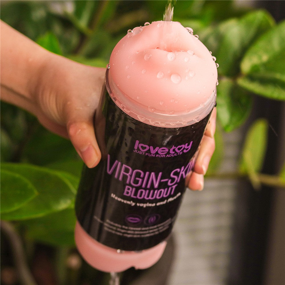 LOVETOY - VIRGIN-SKIN BLOWOUT DOUBLE SIDE STROKER VAGINA AND MOUTH