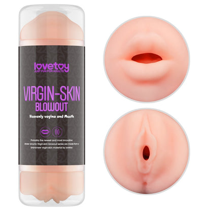 LOVETOY - VIRGIN-SKIN BLOWOUT DOUBLE SIDE STROKER VAGINA AND MOUTH
