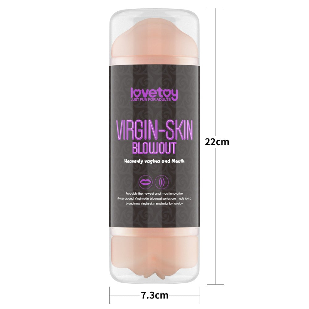 LOVETOY - VIRGIN-SKIN BLOWOUT DOUBLE SIDE STROKER VAGINA AND MOUTH