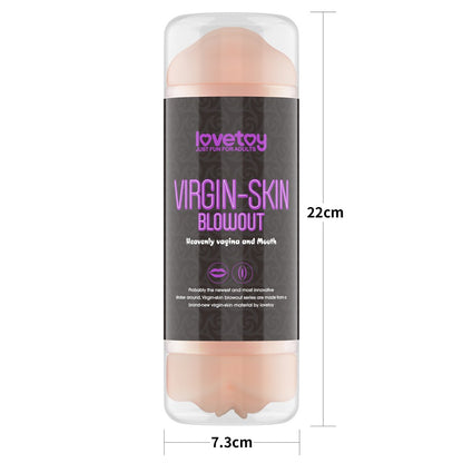 LOVETOY - VIRGIN-SKIN BLOWOUT DOUBLE SIDE STROKER VAGINA AND MOUTH