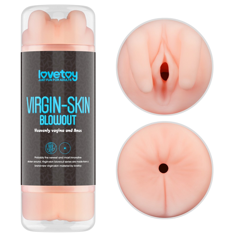 LOVETOY - VIRGIN-SKIN BLOWOUT DOUBLE SIDE STROKER VAGINA AND ANUS