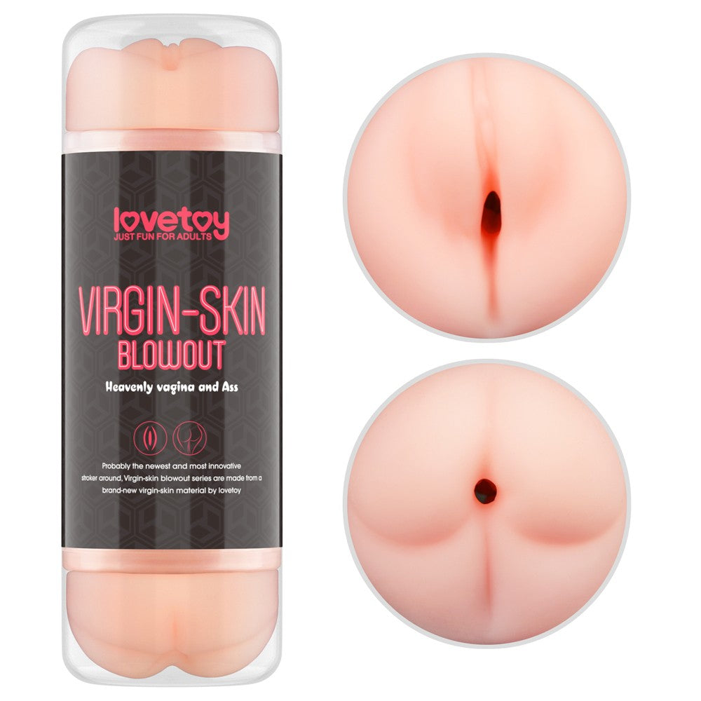 LOVETOY - VIRGIN-SKIN BLOWOUT DOUBLE SIDE STROKER VAGINA AND ASS