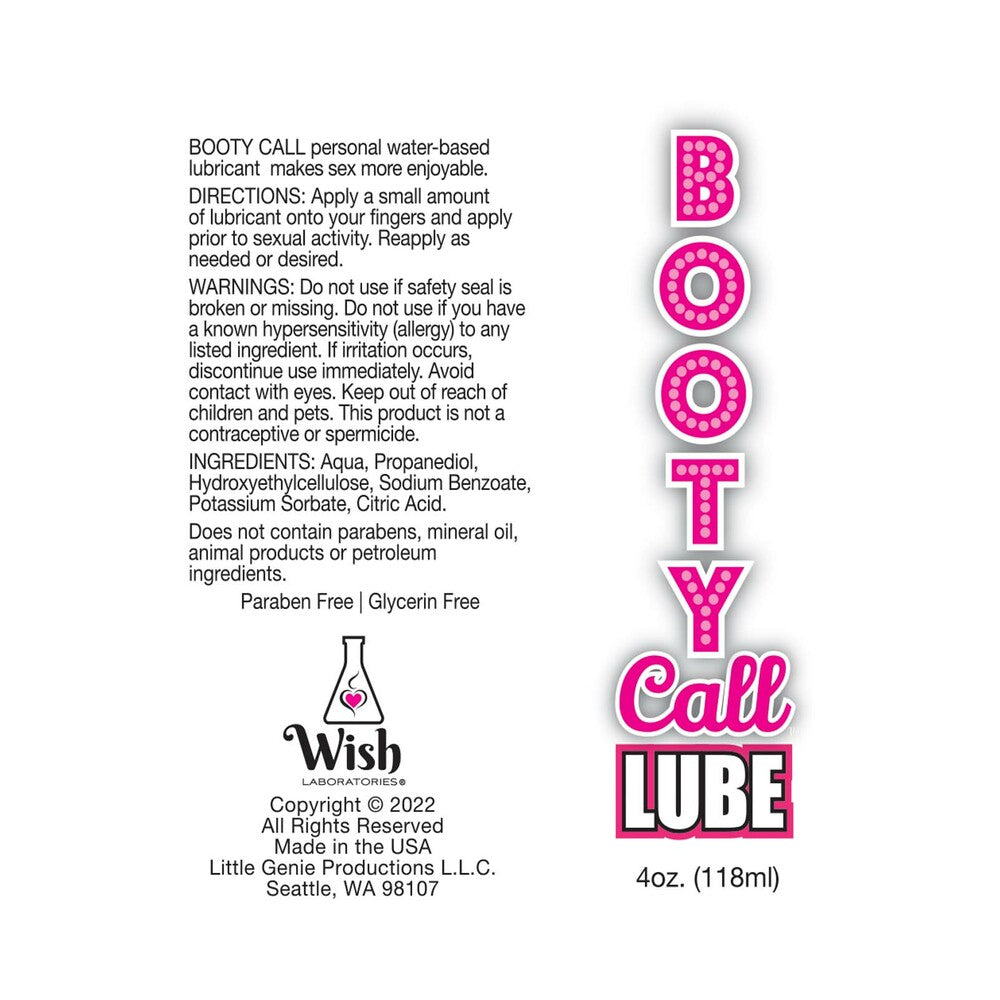 LITTLE GENIE - BOOTY CALL LUBE DUO 4 OZ. LUBE & 10ML CHERRY NUMBING GEL