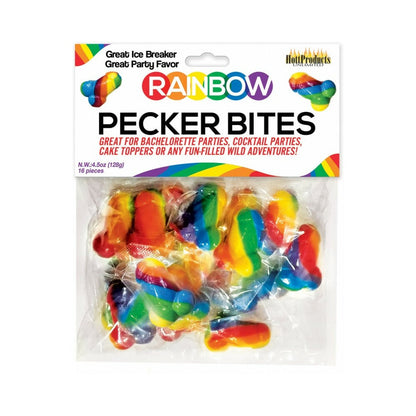 HOTT PRODUCTS - RAINBOW PECKER BITES 16/BAG