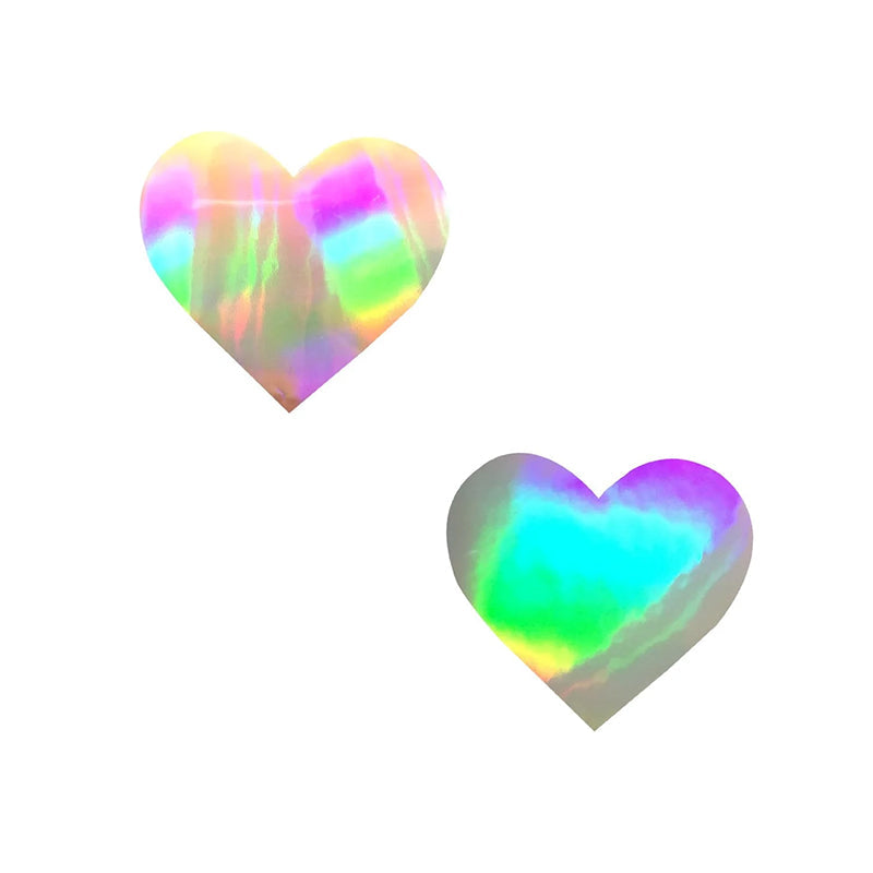 NEVA NUDE PASTY I HEART U HOLOGRAPHIC SET OF 6