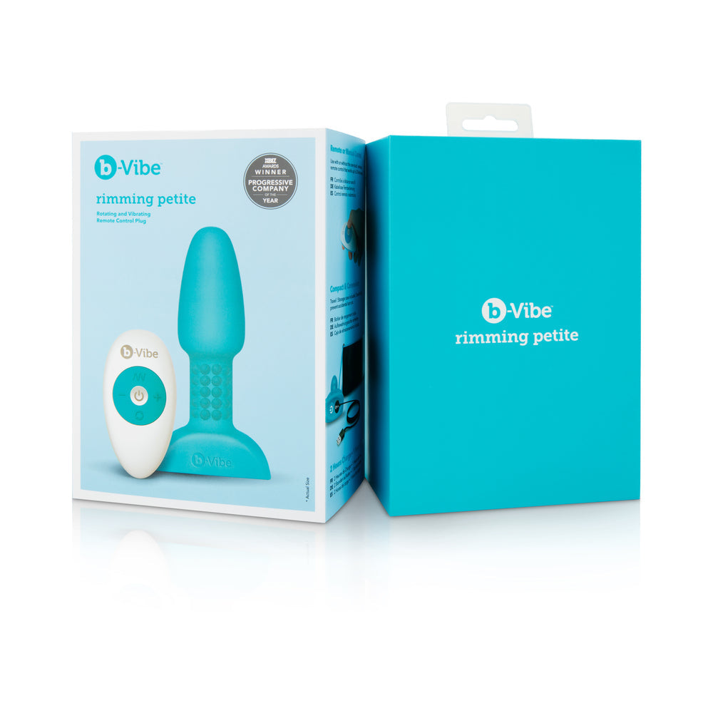 B-VIBE RIMMING PETITE ROTATING AND VIBRATING REMOTE CONTROL PLUG TEAL