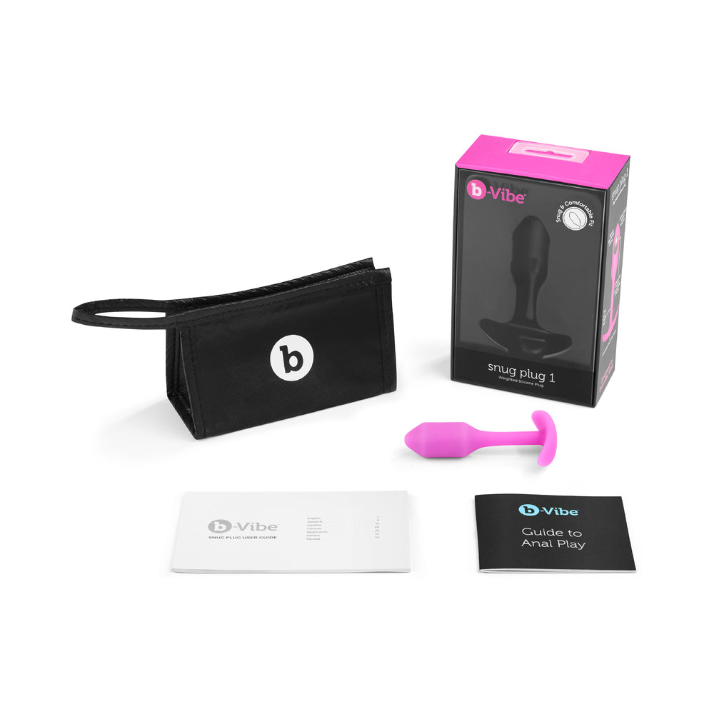 B-VIBE - SNUG PLUG 1 WEIGHTED SILICONE ANAL PLUG
