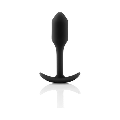 B-VIBE SNUG PLUG 1 WEIGHTED SILICONE ANAL PLUG BLACK