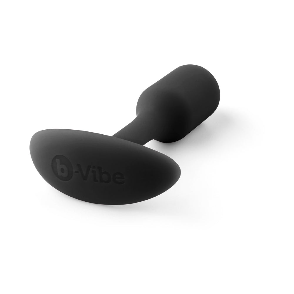 B-VIBE SNUG PLUG 1 WEIGHTED SILICONE ANAL PLUG BLACK