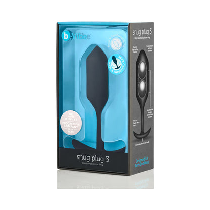 B-VIBE - SNUG PLUG 3 WEIGHTED SILICONE ANAL PLUG