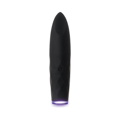 EVOLVED - ON THE SPOT LIGHT-UP RECHARGEABLE SILICONE BULLET VIBRATOR BLACK