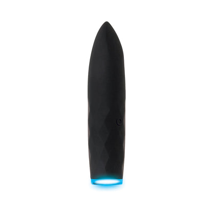 EVOLVED - ON THE SPOT LIGHT-UP RECHARGEABLE SILICONE BULLET VIBRATOR BLACK