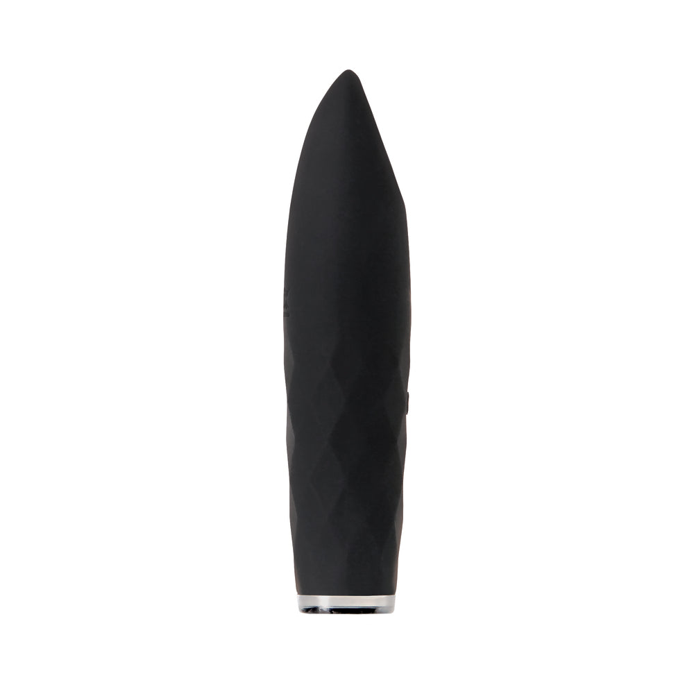 EVOLVED - ON THE SPOT LIGHT-UP RECHARGEABLE SILICONE BULLET VIBRATOR BLACK