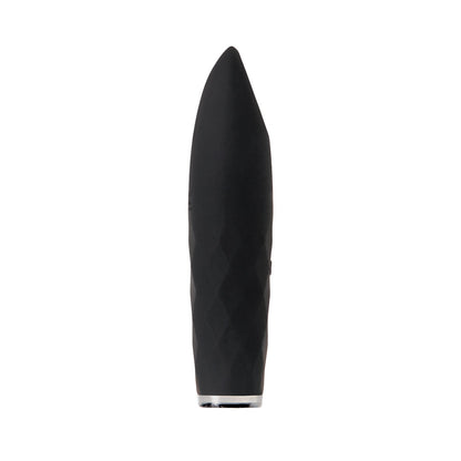EVOLVED - ON THE SPOT LIGHT-UP RECHARGEABLE SILICONE BULLET VIBRATOR BLACK