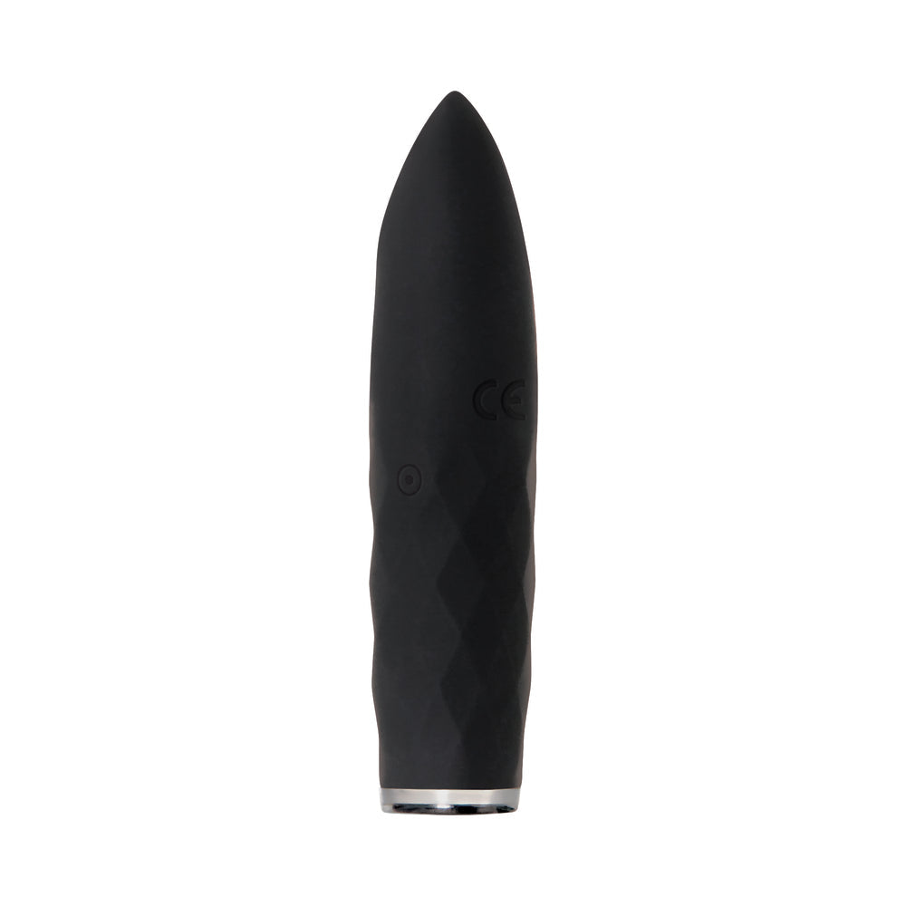 EVOLVED - ON THE SPOT LIGHT-UP RECHARGEABLE SILICONE BULLET VIBRATOR BLACK