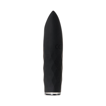 EVOLVED - ON THE SPOT LIGHT-UP RECHARGEABLE SILICONE BULLET VIBRATOR BLACK