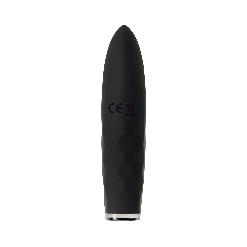 EVOLVED - ON THE SPOT LIGHT-UP RECHARGEABLE SILICONE BULLET VIBRATOR BLACK