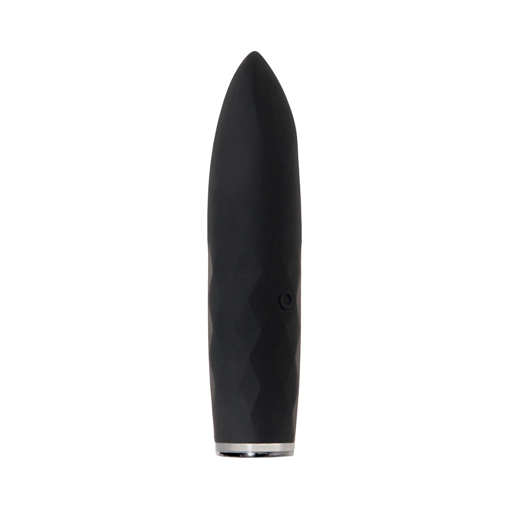 EVOLVED - ON THE SPOT LIGHT-UP RECHARGEABLE SILICONE BULLET VIBRATOR BLACK