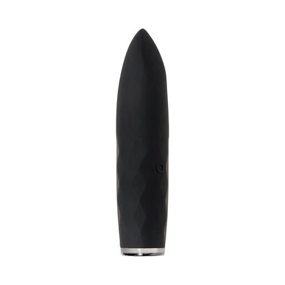 EVOLVED - ON THE SPOT LIGHT-UP RECHARGEABLE SILICONE BULLET VIBRATOR BLACK