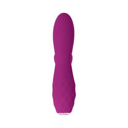 EVOLVED GLIMMER LIGHT-UP RECHARGEABLE SILICONE DUAL STIMULATOR PURPLE