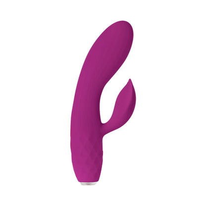EVOLVED - GLIMMER LIGHT-UP RECHARGEABLE SILICONE DUAL STIMULATOR PURPLE