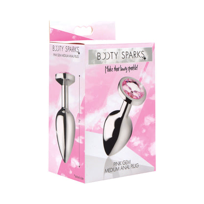 XR BRANDS - BOOTY SPARKS PINK GEM ANAL PLUG MEDIUM