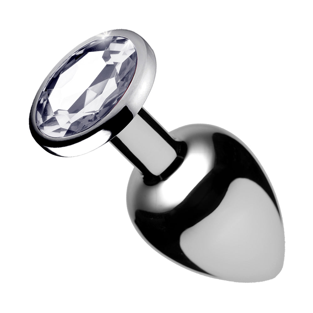 XR BRANDS - BOOTY SPARKS CLEAR GEM ANAL PLUG MEDIUM